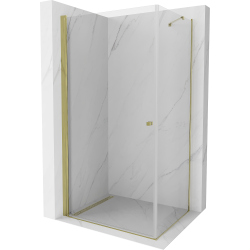 Mexen Pretoria sprchová kabína, kyvné dvere 70 x 100 cm, transparentnéné, zlatá - 852-070-100-50-00