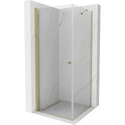 Mexen Pretoria sprchová kabína, kyvné dvere 70 x 70 cm, transparentnéné, zlatá - 852-070-070-50-00