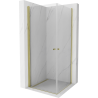 Mexen Pretoria Duo sprchová kabína, kyvné dvere 70 x 70 cm, transparentnéné, zlatá - 852-070-070-50-00-02