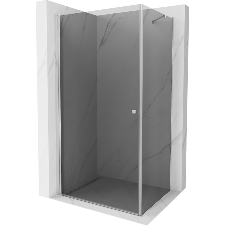 Mexen Pretoria sprchová kabína, kyvné dvere 80 x 110 cm, grafitová čierna, chrómová - 852-080-110-01-40