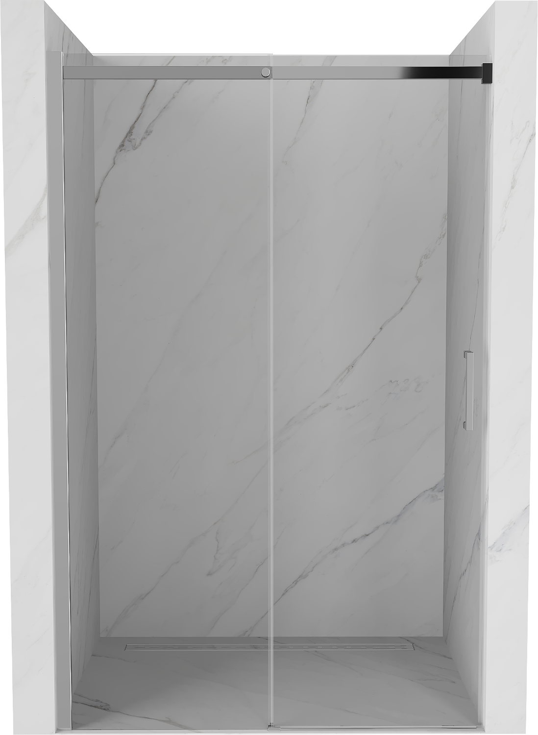 Mexen Omega posúvacie sprchové dvere 150 cm, transparentnéné, chrómová - 825-150-000-01-00