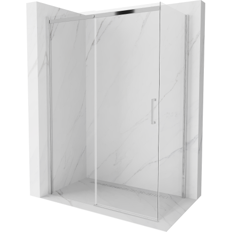 Mexen Omega sprchová kabína, posuvné dvere 140 x 80 cm, transparentnéné, chrómová - 825-140-080-01-00