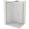 Mexen Omega sprchová kabína, posuvné dvere 110 x 100 cm, transparentnéné, zlatá - 825-110-100-50-00