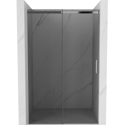Mexen Omega posúvacie sprchové dvere 150 cm, grafitová čierna, chrómová - 825-150-000-01-40