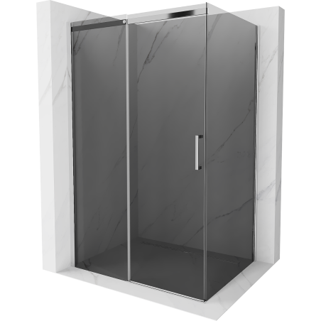 Mexen Omega sprchová kabína, posuvné dvere 100 x 90 cm, grafitová čierna, chrómová - 825-100-090-01-40