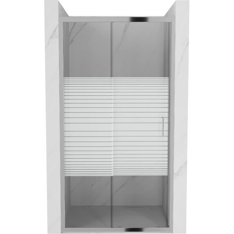 Mexen Apia posúvacie sprchové dvere 115 cm, pruhy, chrómová - 845-115-000-01-20