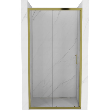 Mexen Apia posúvacie sprchové dvere 100 cm, transparentnéné, zlatá - 845-100-000-50-00