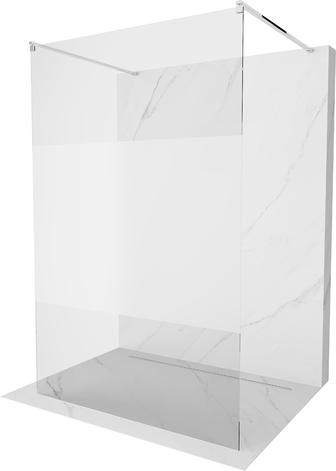 Mexen Kioto voľne stojaca sprchová stena 120 x 200 cm, transparentnéné/inovať 8 mm, chrómová - 800-120-002-01-35