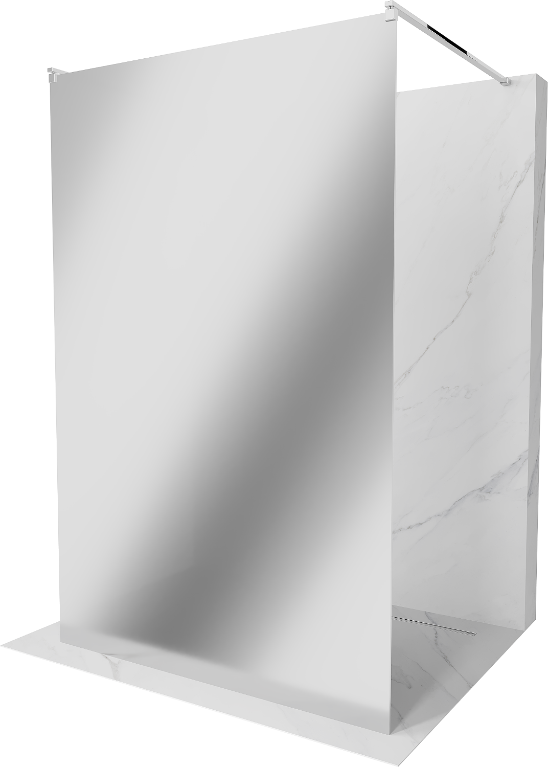 Mexen Kioto voľne stojaca sprchová stena 100 x 200 cm, zrkadlo, chrómová - 800-100-002-01-50