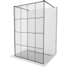 Mexen Kioto voľne stojaca sprchová stena 130 x 200 cm, transparentnéné/čierny vzor 8 mm, čierna - 800-130-002-70-77