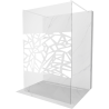 Mexen Kioto voľne stojaca sprchová stena 120 x 200 cm, transparentnéné/biely vzor 8 mm, biela - 800-120-002-20-85