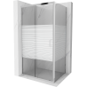 Mexen Apia sprchová kabína, posuvné dvere 95 x 80 cm, pruhy, chrómová - 840-095-080-01-20