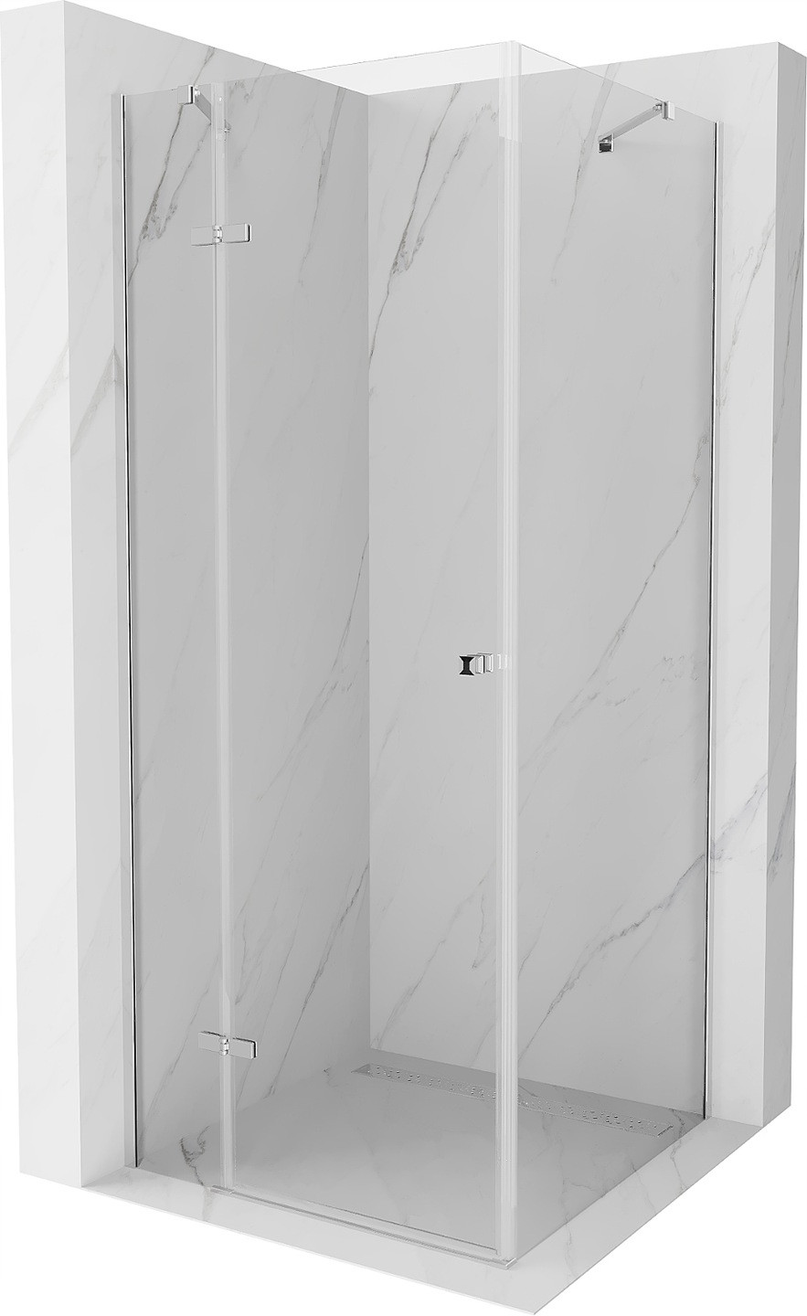 Mexen Roma sprchová kabína, kyvné dvere 100 x 100 cm, transparentnéné, chrómová - 854-100-100-01-00