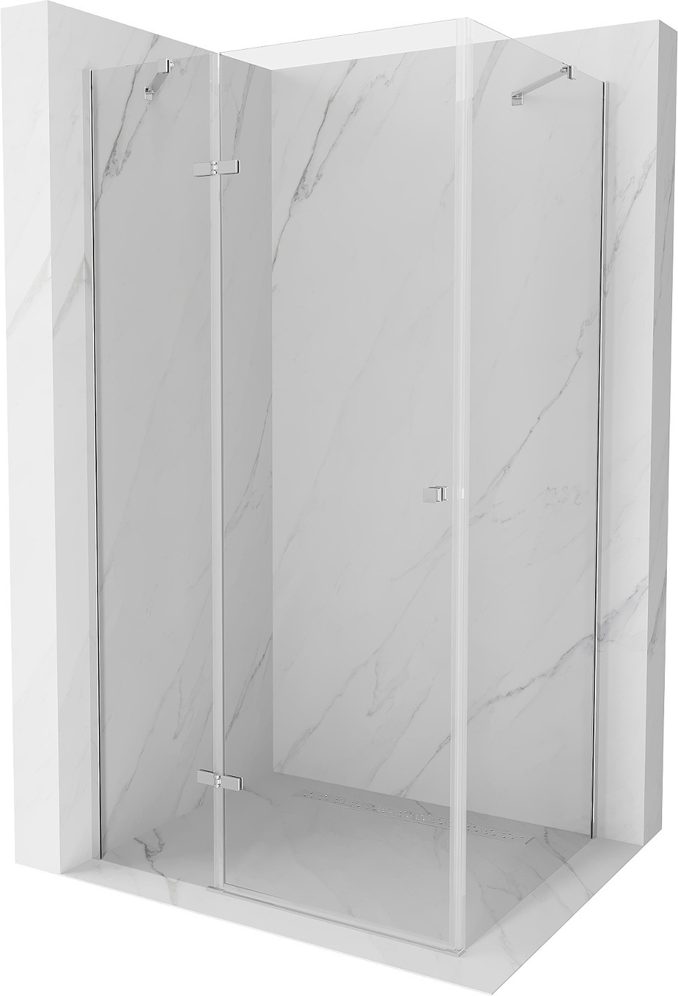 Mexen Roma sprchová kabína, kyvné dvere 70 x 120 cm, transparentnéné, chrómová - 854-070-120-01-00