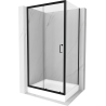 Mexen Apia sprchová kabína, posuvné dvere 100 x 80 cm, transparentnéné, čierna + závesný bidet Rio - 840-100-080-70-00-4510