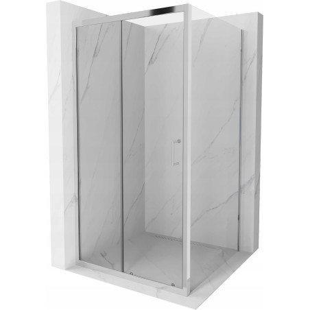 Mexen Apia sprchová kabína, posuvné dvere 100 x 100 cm, transparentnéné, chrómová - 840-100-100-01-00