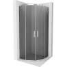 Mexen Rio polkruhová sprchová kabína 70 x 70 cm, grafitová čierna, chrómová - 863-070-070-01-40