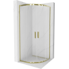 Mexen Rio polkruhová sprchová kabína 70 x 70 cm, transparentnéné, zlatá - 863-070-070-50-00
