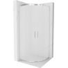 Mexen Rio polkruhová sprchová kabína 80 x 80 cm, inovať, chrómová - 863-080-080-01-30