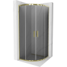 Mexen Rio polkruhová sprchová kabína 70 x 70 cm, grafitová čierna, zlatá - 863-070-070-50-40