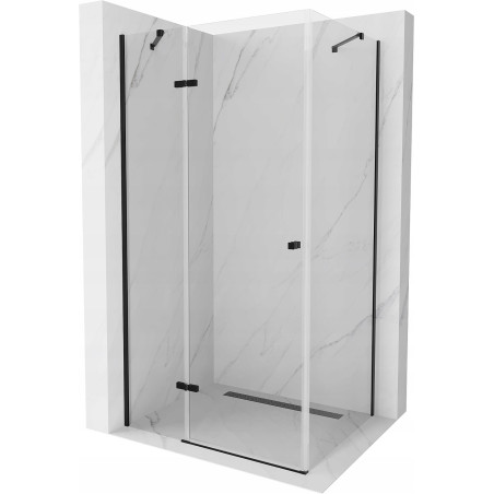 Mexen Roma sprchová kabína, kyvné dvere 70 x 110 cm, transparentnéné, čierna - 854-070-110-70-00