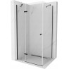 Mexen Roma sprchová kabína, kyvné dvere 90 x 80 cm, transparentnéné, čierna - 854-090-080-70-00