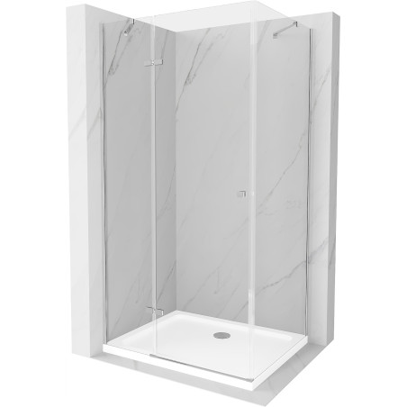 Mexen Roma sprchová kabína, kyvné dvere 70 x 90 cm, transparentnéné, chrómová + závesný bidet Flat - 854-070-090-01-00-4010