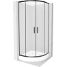 Mexen Rio polkruhová sprchová kabína 70 x 70 cm, inovať, čierna + závesný bidet Rio, biela- 863-070-070-70-30-4710
