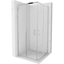 Mexen Rio štvorcová sprchová kabína 90 x 90 cm, transparentnéné, chrómová - 860-090-090-01-00