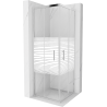 Mexen Rio štvorcová sprchová kabína 70 x 70 cm, pruhy, chrómová - 860-070-070-01-20