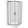 Mexen Rio polkruhová sprchová kabína 80 x 80 cm, inovať, čierna + závesný bidet Flat, biela- 863-080-080-70-30-4110B