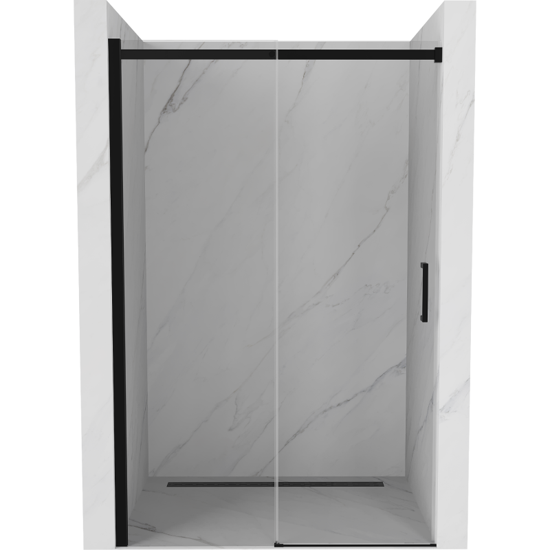Mexen Omega posúvacie sprchové dvere 150 cm, transparentnéné, čierna - 825-150-000-70-00