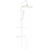 Mexen KT49 stenová sprchová súprava s dažďovými tryskami a termostatickou batériou, biela/zlatá - 771504993-25