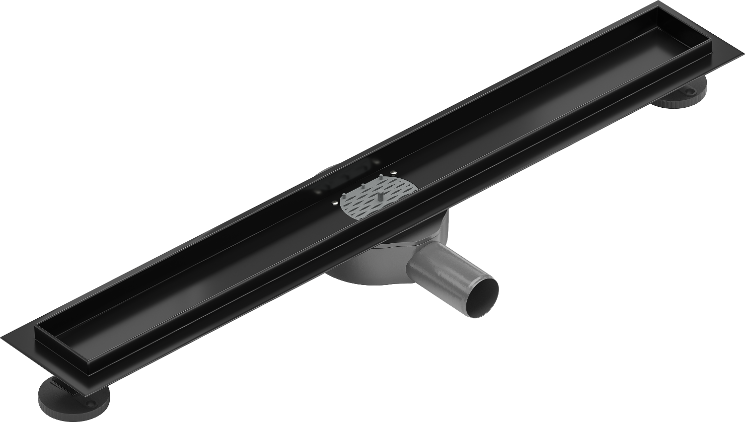 Mexen Flat 360 teleso odtokového sprchového žľabu s otočným sifónom 60 cm, Čierna - 1740060