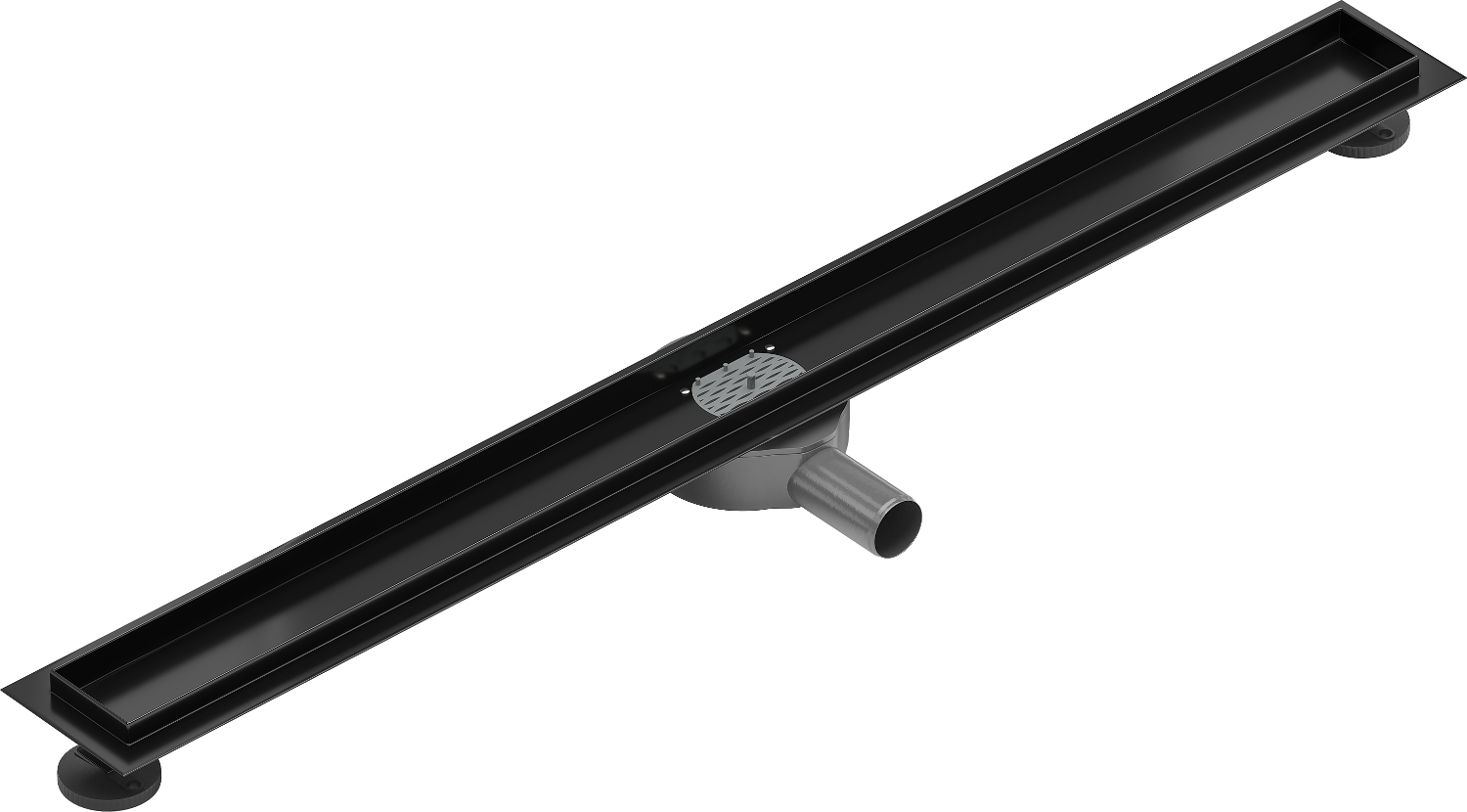 Mexen Flat 360 teleso odtokového sprchového žľabu s otočným sifónom 90 cm, Čierna - 1740090