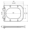 Mexen pomaly klesajúca doska slim, duroplast, biela - 39060100