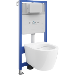 Mexen podomietkový WC systém Felix Slim s WC misou Carmen, biela- 6103388XX00