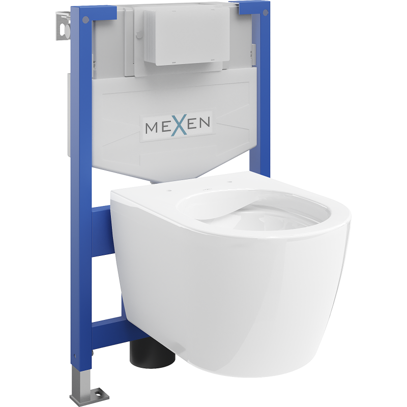 Mexen podomietkový WC systém Felix XS-F s WC misou Carmen, biela- 6803388XX00