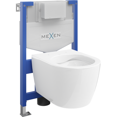 Mexen podomietkový WC systém Felix XS-F s WC misou Carmen, biela- 6803388XX00