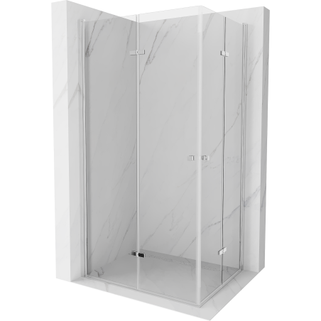 Mexen Lima Duo sprchová kabína, skladacie dvere 80 x 70 cm, transparentnéné, chrómová - 856-080-070-02-00