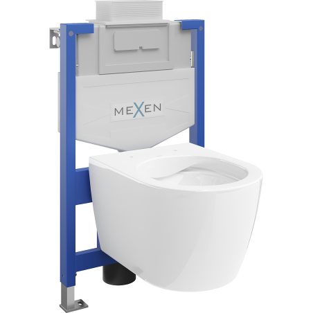 Mexen podomietkový WC systém Felix XS-U s WC misou Carmen, biela- 6853388XX00