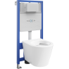 Mexen podomietkový WC systém Felix XS-U s WC misou Rico, biela- 6103372XX00