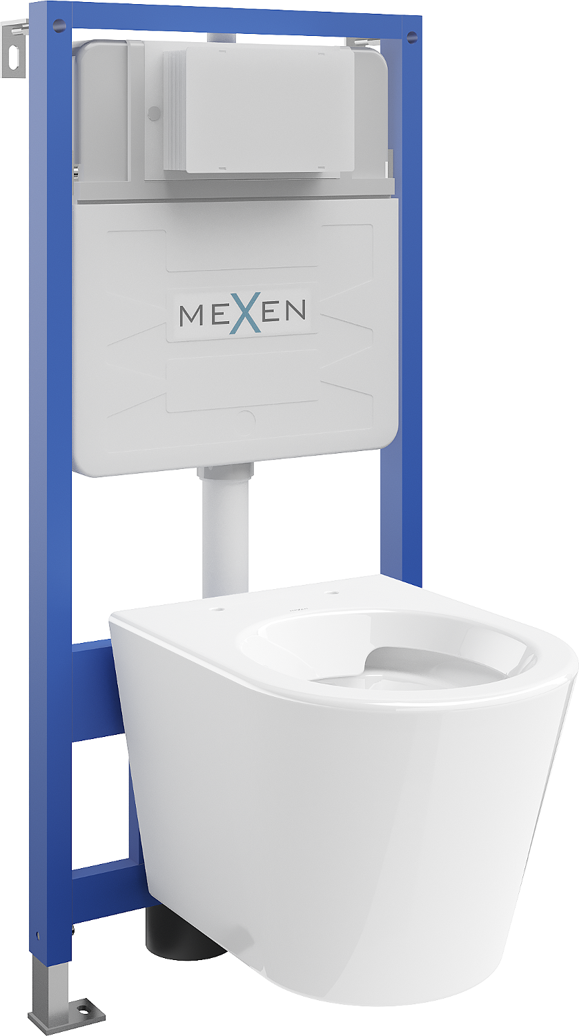 Mexen podomietkový WC systém Felix XS-U s WC misou Rico, biela- 6103372XX00