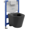 Mexen podomietkový WC systém Felix XS-F s WC misou Rico, čierna matná - 6803372XX85
