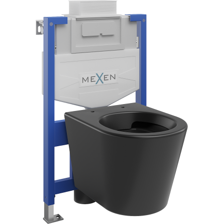 Mexen podomietkový WC systém Felix XS-U s WC misou Rico, čierna matná - 6853372XX85