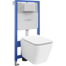 Mexen podomietkový WC systém Felix Slim s WC misou Cube a pomaly klesajúcou doskou, biela- 61030924000