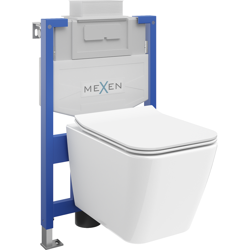 Mexen podomietkový WC systém Felix XS-U s WC misou Cube a pomaly klesajúcou doskou, biela- 68530924000