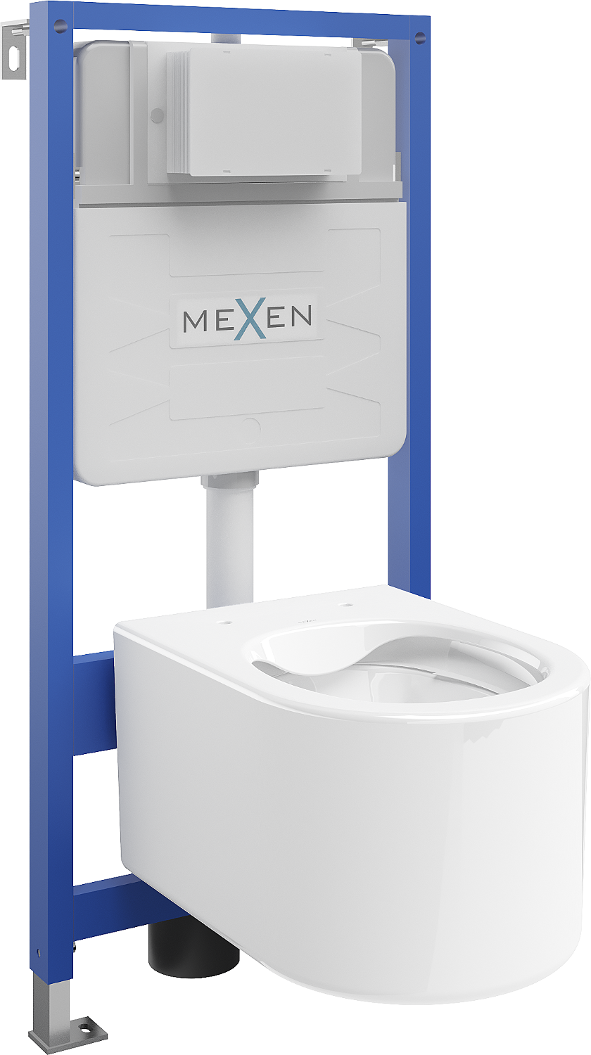 Mexen podomietkový WC systém Felix Slim s WC misou Sofia, biela- 6103354XX00