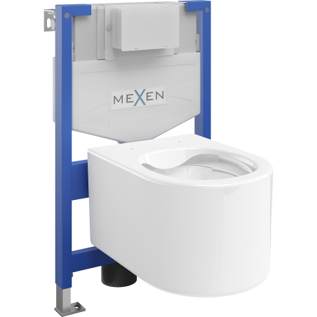 Mexen podomietkový WC systém Felix XS-F s WC misou Sofia, biela- 6803354XX00