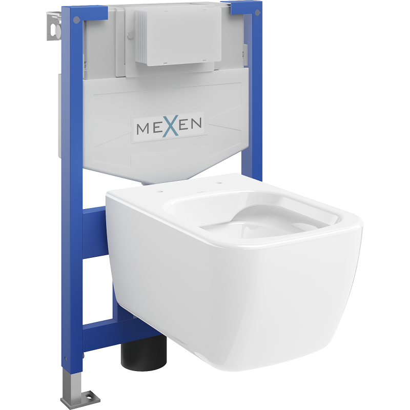 Mexen podomietkový WC systém Felix XS-F s WC misou Stella, biela- 6803368XX00